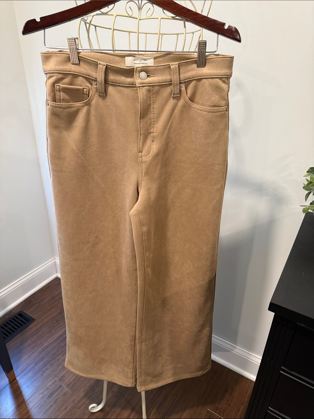 Banana Republic wide leg faux suede pants